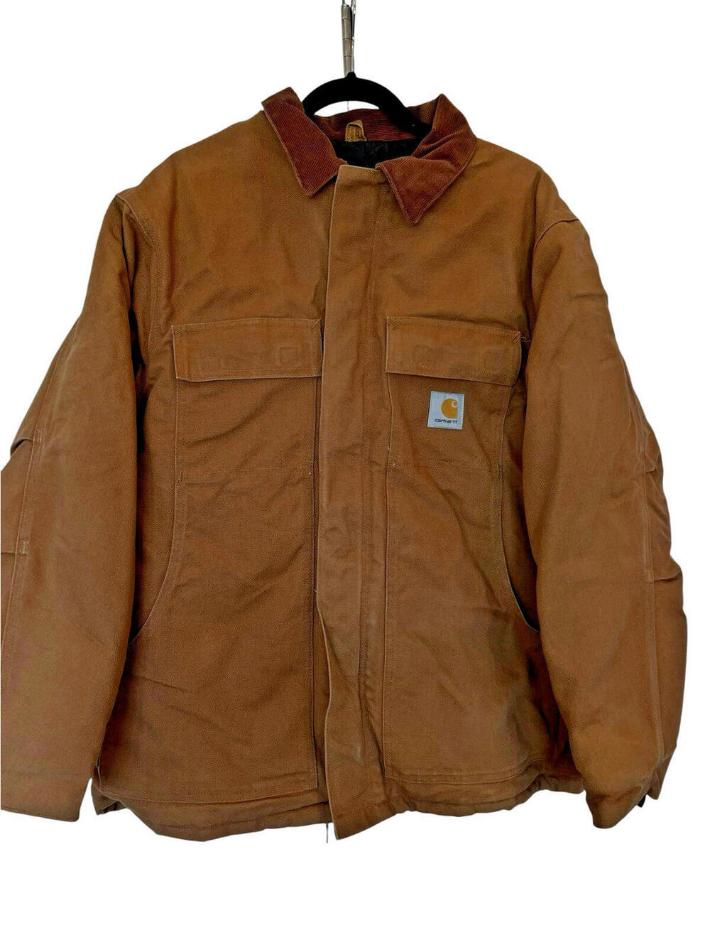 Carhartt Duck Quilt Lined Work Coat USA Union Large 52" Chest C03 Vintage 2386